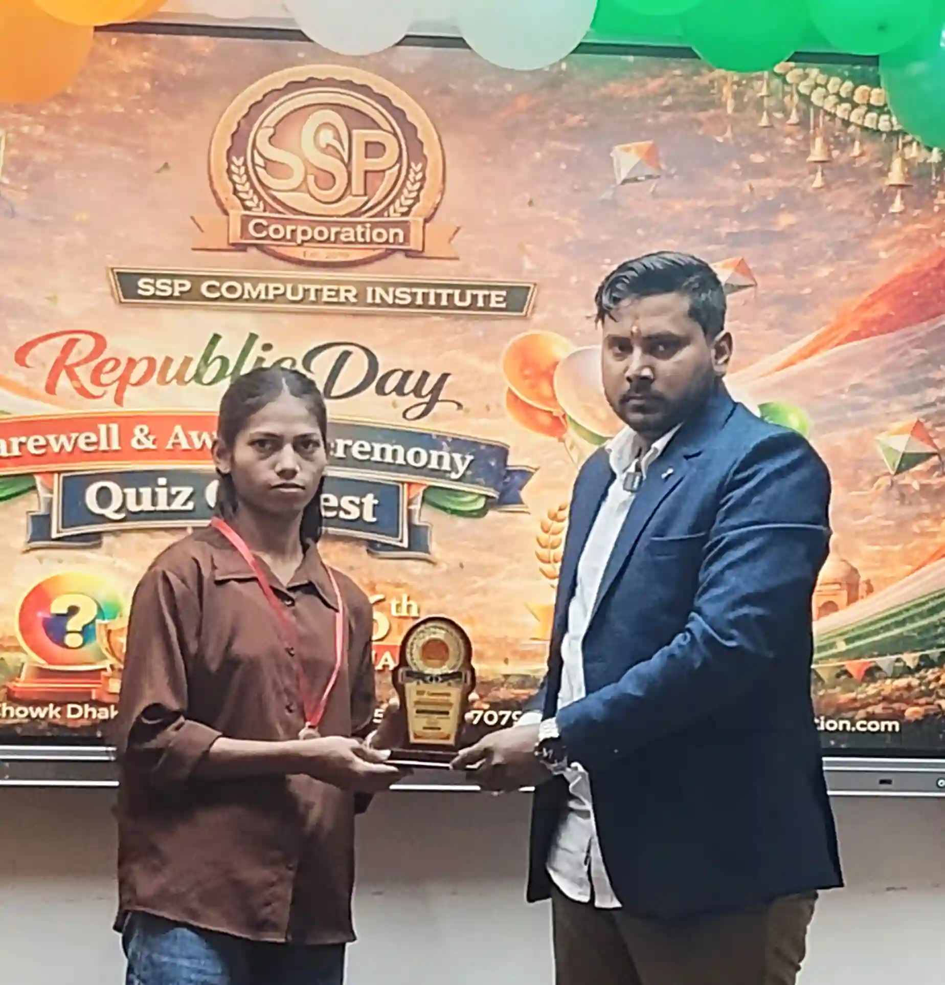 KHUSHBOO KUMARI Take Nov-23 (3rd) Rank Awarded by Dr. Sujeet Sir (Daily Quiz Topper)
SSP Computer Institute of Information Technology | Computer Classes| Computer Education Near Me| Dhaka - East Champaran (Motihari) - Bihar