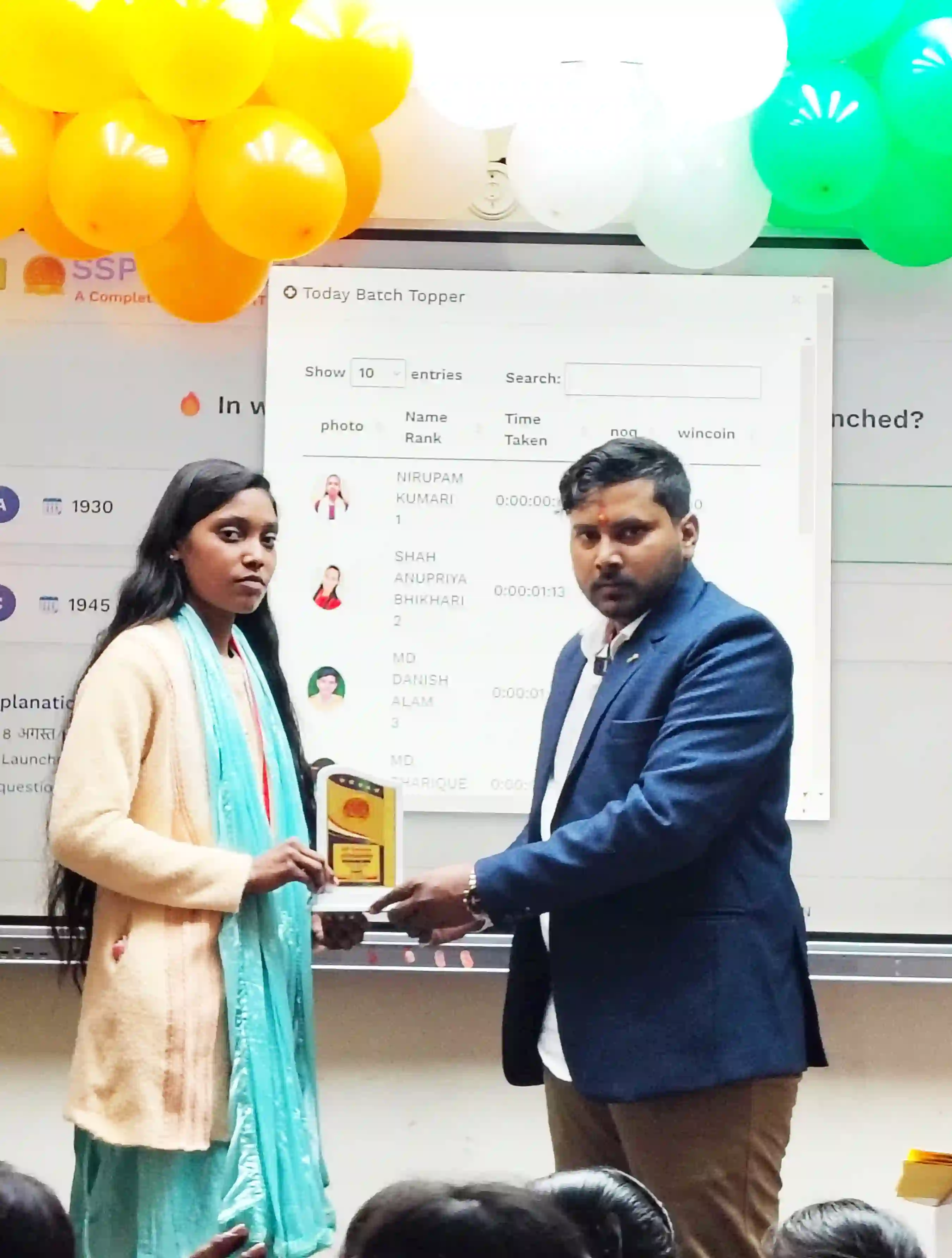 POOJA KUMARI Take May-25 (3rd), Jun-25 (3rd), Jul-25 (2nd) Rank Awarded by Dr. Sujeet Sir (Monthly Test Topper)
SSP Computer Institute of Information Technology | Computer Classes| Computer Education Near Me| Dhaka - East Champaran (Motihari) - Bihar
