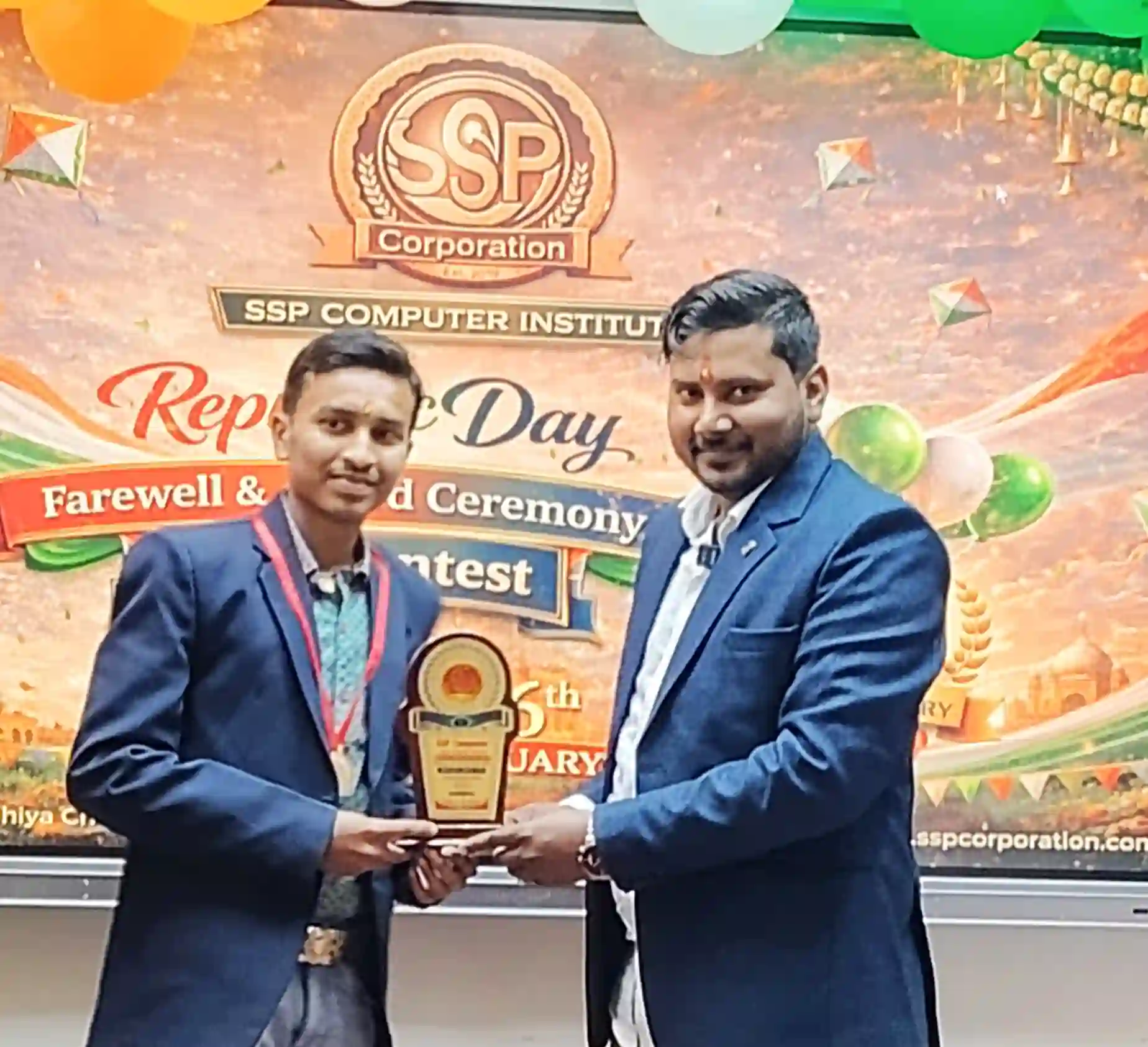 SACHIN KUMAR Take Aug-24 (3rd), Jun-25 (2nd), Jul-25 (3rd), Aug-25 (1st) Rank Awarded by Dr. Sujeet Sir (Daily Quiz Topper)
SSP Computer Institute of Information Technology | Computer Classes| Computer Education Near Me| Dhaka - East Champaran (Motihari) - Bihar