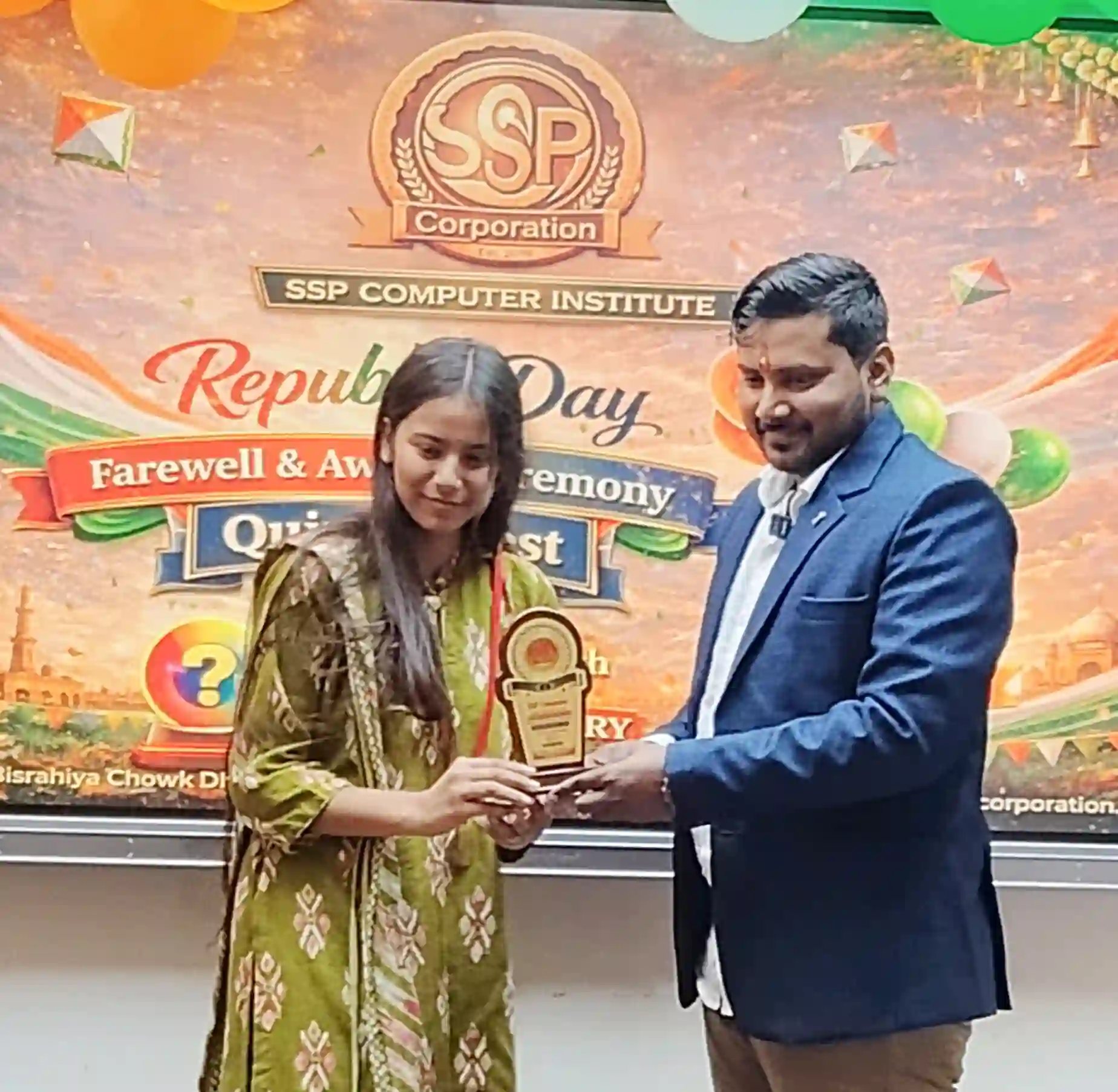 TANYA KUMARI Take Oct-24 (3rd), Mar-25 (3rd) Rank Awarded by Dr. Sujeet Sir (Daily Quiz Topper)
SSP Computer Institute of Information Technology | Computer Classes| Computer Education Near Me| Dhaka - East Champaran (Motihari) - Bihar